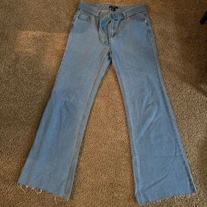 Flare Bell Bottom Light Wash Jeans w/ Belt